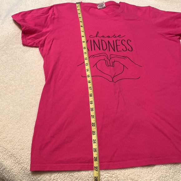💗Choose Kindness heart hands 💗pink t shirt L - Picture 7 of 9